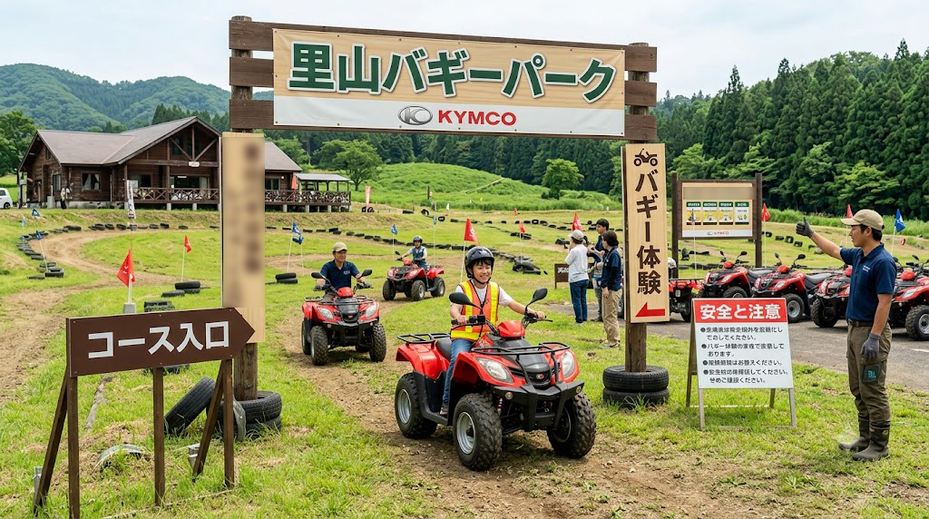 KYMCOバギー 未活用の土地をバギーパークとして再生